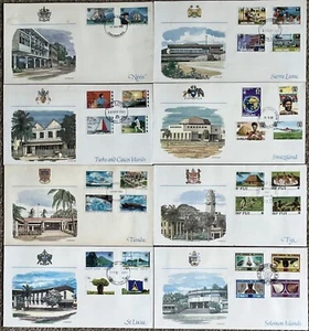 1983 HISTORY & HERITAGE SET 8 MIXED DECIMAL STAMP FLEETWOOD FIRST DAY COVERS #32 - Picture 1 of 10