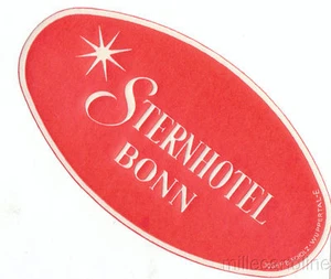 GERMANY, BONN . STERNHOTEL   LUGGAGE LABEL - Picture 1 of 1
