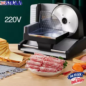 Electric Meat Slicer Food Slicing Machine Adjustable Cheese Bread Slicer Cutter - Picture 1 of 12
