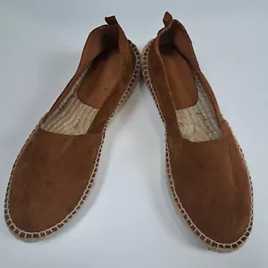 Zara basic collection flat slip-on sneakers for women sz 40 Us 9 leather brown - Picture 1 of 11