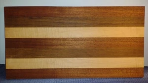 Handgefertigtes Multi Holz Schneidebrett Charcuterie Mahagoni Teak Ahorn 20" x 10" - Bild 1 von 12
