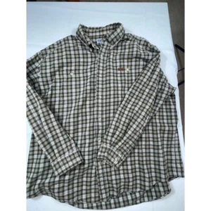 Carhartt Flannel Shirt Plaid Button Up Long Sleeve Workwear 2XL - Picture 1 of 6