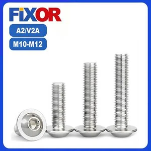ISO 7380-2 Edelstahl V2A A2 Linsenkopfschraube Flansch Bund M10 - M12 - Bild 1 von 29