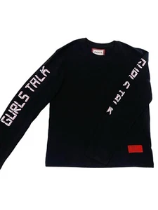 CHNGE Gurls Talk Black Long Sleeve Shirt Size XS Women’s Back Graphic Tee RARE - Bild 1 von 9
