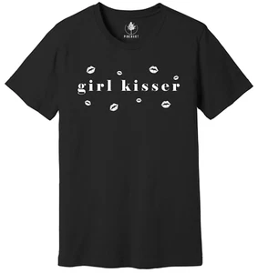 Lesbian Girl Kisser Pride Shirt, Pansexual Bisexual Baby Tee, Y2k Baby Tee - Bild 1 von 3