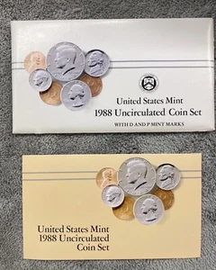 1988-P&D US Mint,,Uncirculated Coin Set. ,,OGP - Bild 1 von 3