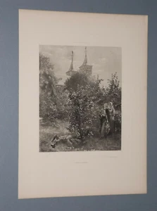MARCIUS-SIMONS 1890 FOTOGRABADO DEL PEQUEÑO LORD FAUNTLEROY DORMIDO - Imagen 1 de 2