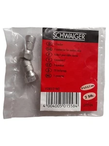 Schwaiger F-Stecker Koaxialkabel Verbinder 2 Stk. Neu Silber - Photo 1/3