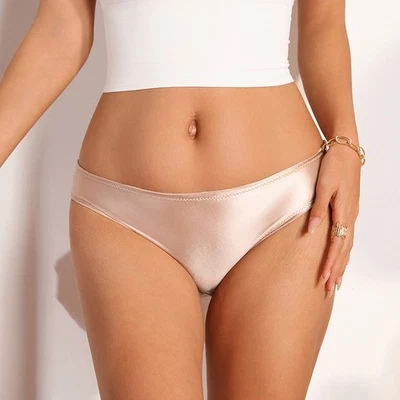 6 Pack Lot Sexy Womens Silky Satin Panties Underwear Briefs Bikinis Lingeries - Image 1 of 4