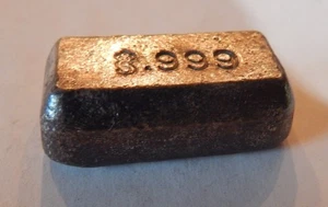 Original 4.99 Troy Ounce Old Antique Silver Mat 999 Silver Bar - Bild 1 von 3