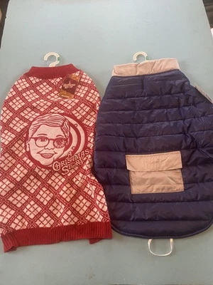 Merry & Bright Collection Dog Christmas Story Sweater Jacket Size Large - Image 1 of 3