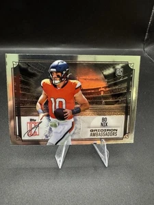 2024 Topps Signature Class Bo Nix Gridiron Ambassadors RC #GA-4 Denver Broncos - Imagen 1 de 2
