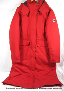 WOMENS RED LANDS END LONG COAT SZ XL - Picture 1 of 8
