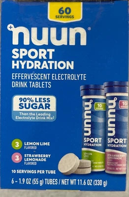 Paquete de 6 comprimidos electrolíticos Nuun Sport sabores mixtos Foto 1 de 2