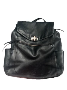 Vintage Y2K SCHWARZ ECHTLEDER QUASTEN BUCKET BAG RUCKSACK HANDTASCHE Grunge - Bild 1 von 17