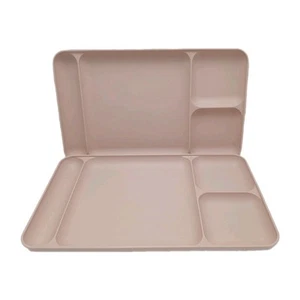 Vintage Tupperware Divided Food Lunch Trays, Set of 2, Pink C2 - Picture 1 of 5