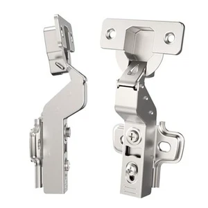 pcs Frameless European Cabinet Door Hinge - Clip-on Base, Soft Close, Inset 50 - Picture 1 of 7