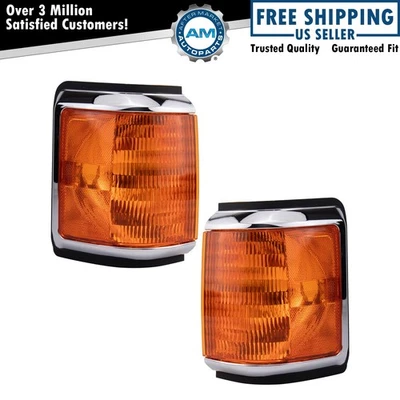 Corner Marker Light Set Fits 1987-1991 Ford Bronco F-150 F-250 F-350 - Image 1 of 4