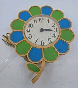 Vintage Spartus Daisy Flower Electric Wall Clock MCM - Picture 1 of 10
