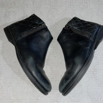 Ecco Women’s Ankle Boots Size 40 U.S. 9 M Black Leather Going out Party Fun  - Image 1 of 4