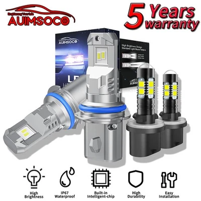 Faros LED blancos 9007 880 para Ford E-350 Econoline 1994-2000 2007 4 piezas Foto 1 de 4