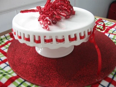 8" diámetro x 4" alto SOPORTE CERÁMICA Pastel/Pastelería/Cupcake/Cookie Grace’s Teaware   Foto 1 de 4