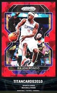 Rajon Rondo 2021-22 Panini Prizm Red Ice Prizm Los Angeles Lakers #104 - Picture 1 of 2