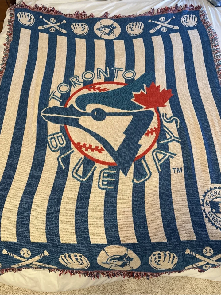 Manta Toronto Blue Jays - Tapiz tejido vintage MLB - azul/blanco/rojo Foto 1 de 4