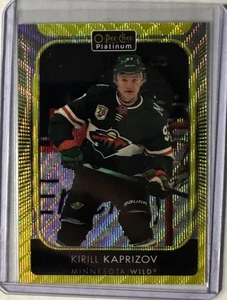 2021-22 O-Pee-Chee Platinum Kirill Kaprizov #4 Neon Yellow Surge Minnesota Wild - Bild 1 von 2