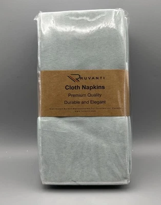 RUVANTI Premium Cloth Napkins SEA GREEN Set of (12) Canada 18”x18” NEW - Image 1 of 4