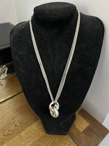 Links of London Silver Double Hope Pendant Necklace - Picture 1 of 4