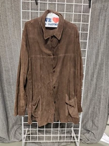 Missani le collezioni Men’s 4XT Suede Leather Jacket/Shirt  - Picture 1 of 5