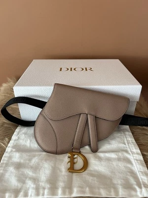 Christian Dior Limited Edition Blush Nude Pink Mini Saddle Belt Bag Gently Used - Image 1 of 4