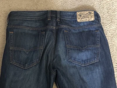 Pantalones de mezclilla DIESEL VIKER WASH para hombre talla 36x32 regular recto azul algodón Foto 1 de 4