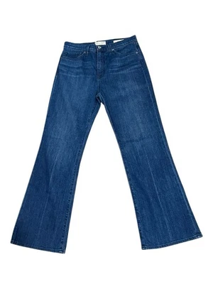 Jeans feminino Nili Lotan boot cut tamanho 30 cintura alta lavagem escura - Imagem 1 de 4