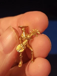 14K Gelbgold Musiker Charm/Anhänger 4,0g - Bild 1 von 5