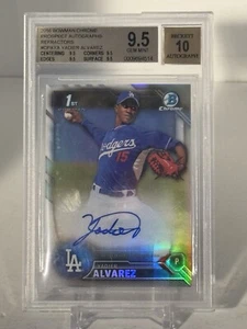 Yadier Alvarez 2016 Bowman Chrome Prospects Auto #CPA-YA BGS 10 MINT Auto - Picture 1 of 5