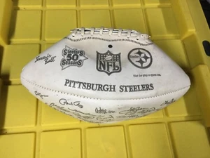 Pittsburgh Steelers 50 Seasons Souvenir Ball Football printed signatures  - Picture 1 of 4