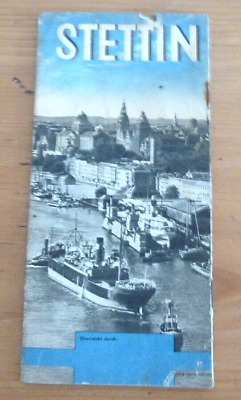 Alter Stadtplan Führer Stettin Hafen Das Tor Der Ostsee Schifffahrt Hotel V 1937 • 17.90€