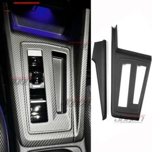 Matte Carbon Console Gear Cup Holder Trim Cover For VW Golf 8 GTI GTD GTE Golf R - Picture 1 of 13