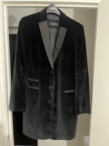 Hugo Boss long tuxedo jacket in pure-cotton velvet - Picture 1 of 4