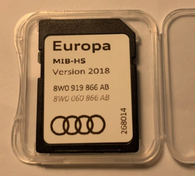 Genuine Audi A3 A4 A5 Q2 Q5 2018 SAT NAV MIB-HS SD Card Europe 8W0919866AB - Image 1 of 3