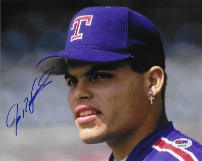 Ivan Rodriguez Texas Rangers Signed 8x10 Photo Autographed PSA/DNA COA HOF - Image 1 of 2