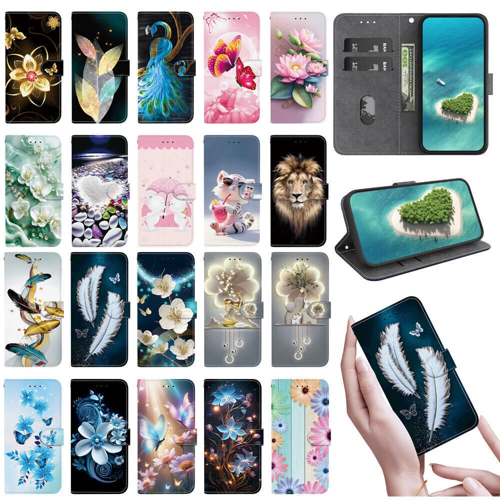 Funda Tipo Billetera Con Soporte Para Teléfono Nokia G22, Cubierta De Cuero Pu Con Estampado De Puntos Y Tpu Color Negro