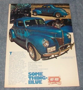 1940 Ford DeLuxe Coupe Street Rod Article "Something Blue" - Picture 1 of 1