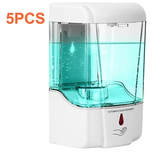5Pcs Automatic Soap Dispenser Liquid Handsfree Touchless IR Sensor Wall Mount - Picture 1 of 9