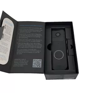 Blink Smart Wifi Video Doorbell Wired/Battery Operated Black, Open Box - Picture 1 of 6