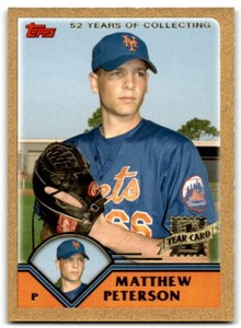 2003 Topps Traded & Rookies #T254 Matt Peterson /2003 Gold