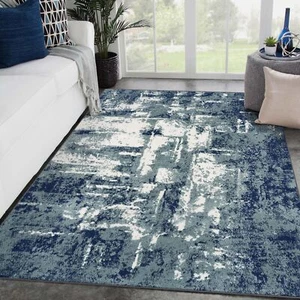 LUXE WEAVERS Hampstead Abstract Area Rug - Medium Pile, Modern Area Rug, Blue... - Picture 1 of 8