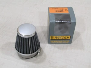 EMGO UNIVERSAL CLAMP ON AIR FILTER 54MM CHROME 12-55754 HONDA KAWASAKI SUZUKI - Picture 1 of 3